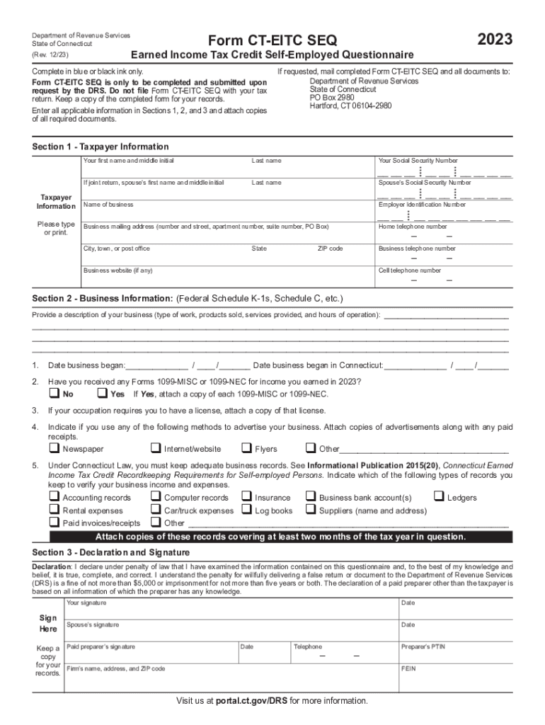 ct eitc state id number Preview on Page 1