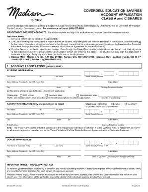 Coverdell Education Savings Account Application