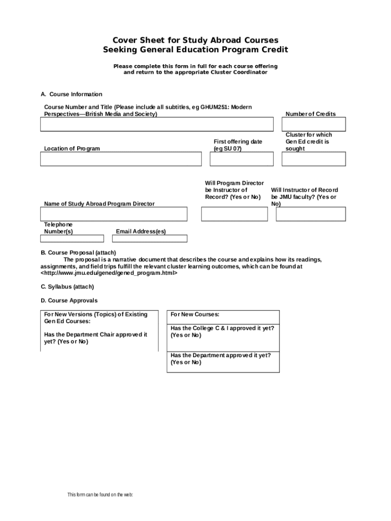 ShortTerm Program Request Doc Template pdfFiller