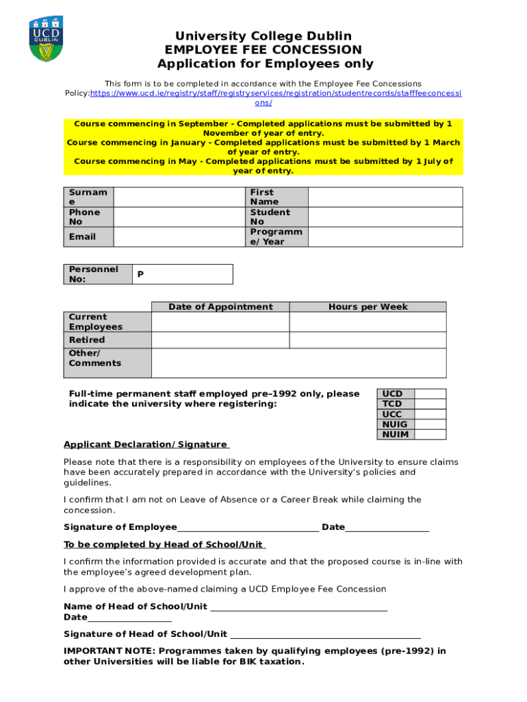 Staff Fee Concession Doc Template Pdffiller Staff Fee Concession Doc Template Pdffiller
