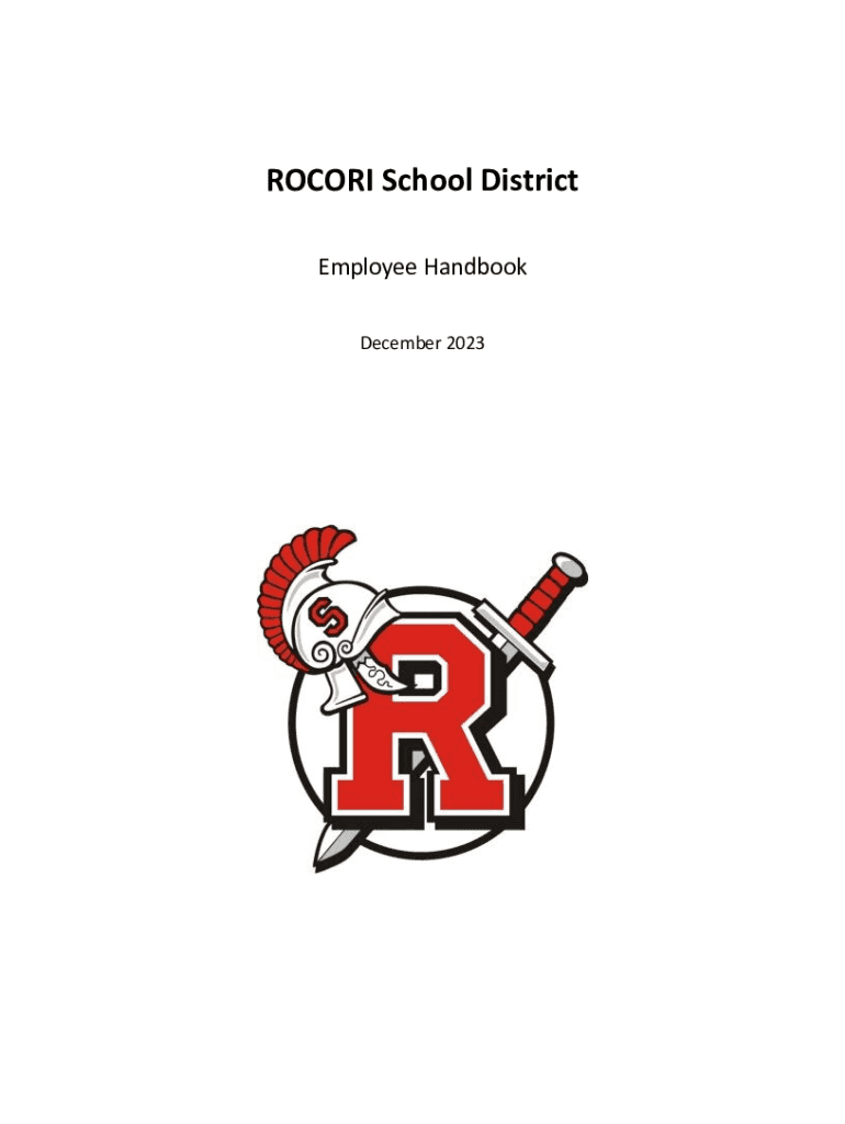 Fillable Online Employee Handbook ROCORI School District Fax Email