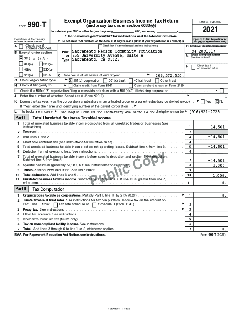 Fillable Online 2021-IRS-Form-990-T.pdf Fax Email Print - pdfFiller