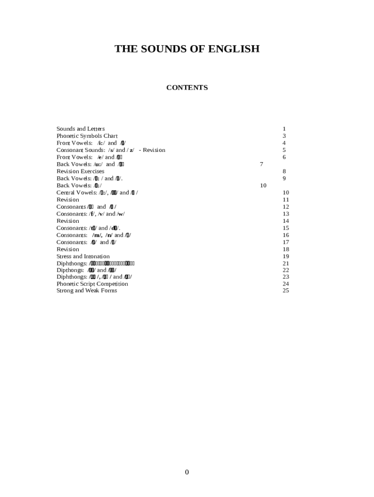 The Phonemic Chart - Vowel &amp; Consonant Sounds in English Doc Template ...