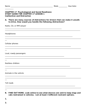 Driver's Education: Chapter 17 Psychological &amp; Social ...