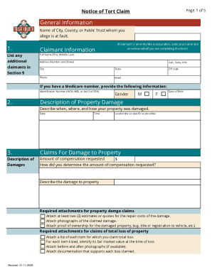 Fillable Online Federal Tort Claims at the Agency Level: The FTCA ...