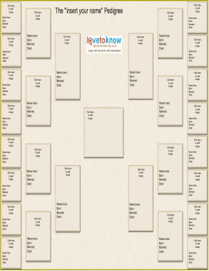 Fillable Online Family Pedigree Chart. Family Pedigree Chart Fax Email ...