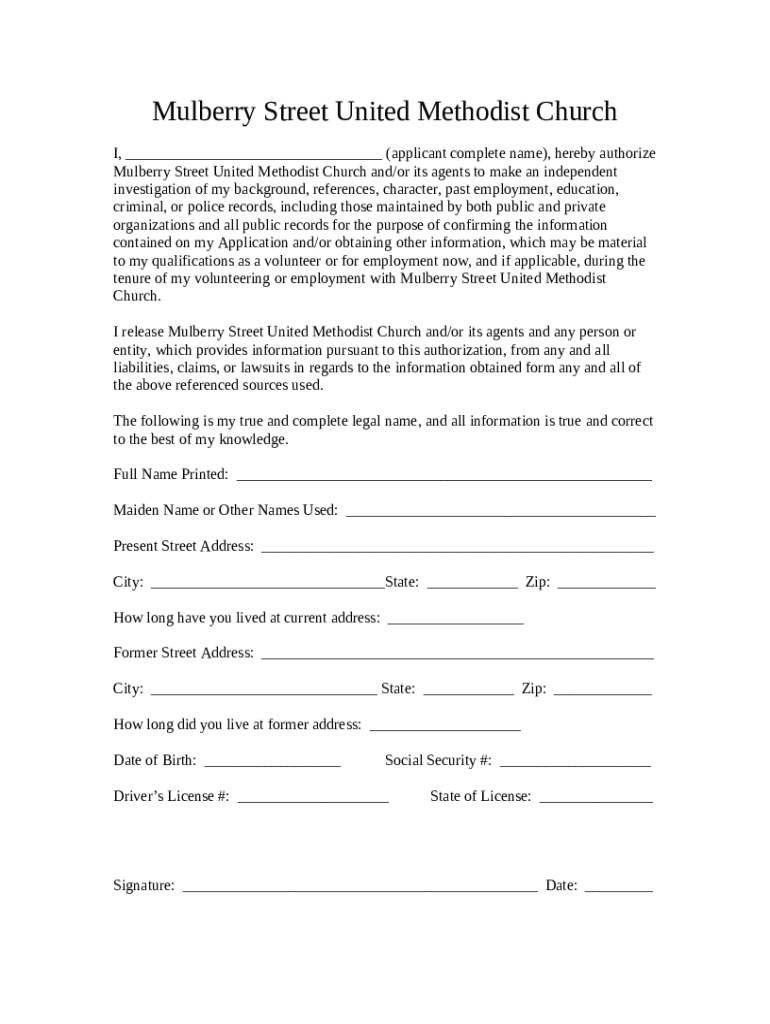 Mulberry Street United Methodist Church - Macon, GA Doc Template ...