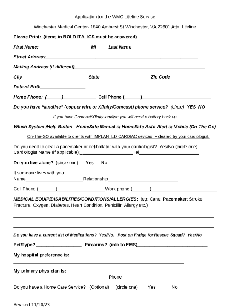 Winchester Hospital Lifeline service adds peace of mind Doc Template