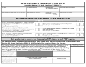 US Senate Financial Disclosure Report