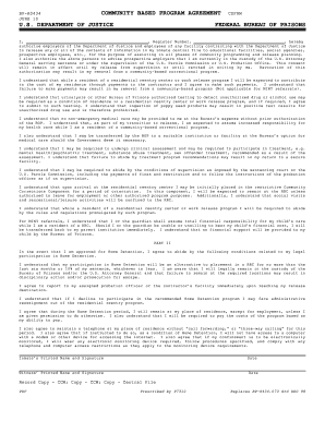 Community Based Program Agreement