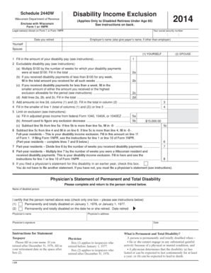 Wisconsin Disability Income Exclusion Form