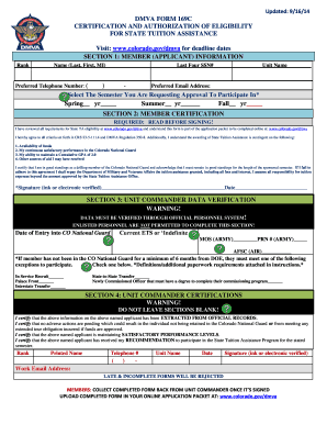 Colorado DMVA Form 169C
