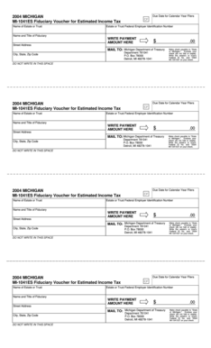 Michigan MI-1041ES Fiduciary Voucher for Estimated Income Tax