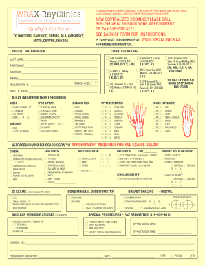 Medical Imaging Request Form