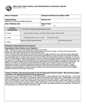 Employee Work Profile and Performance Appraisal Report