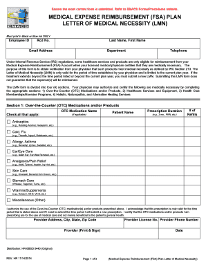 Medical Expense Reimbursement FSA Letter of Medical Necessity