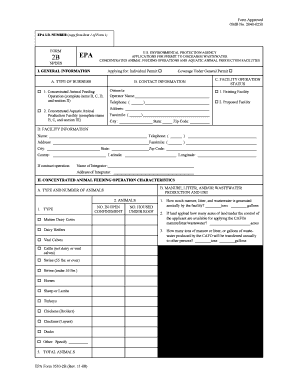 EPA Form 2B Application for Permit to Discharge Wastewater