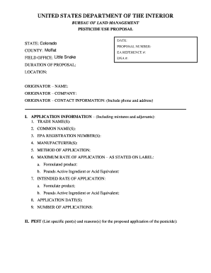 Pesticide Use Proposal Form