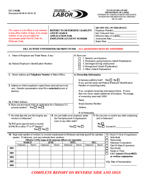 Delaware Employer Unemployment Insurance Application