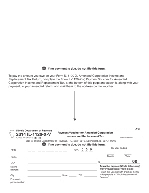 Illinois IL-1120-X-V Payment Voucher