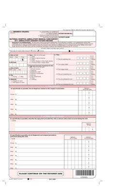 National Hospital Ambulatory Medical Care Survey Form