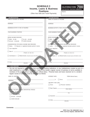 California Form 700 Schedule C