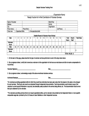 Volunteer Tracking Form - waterboards ca