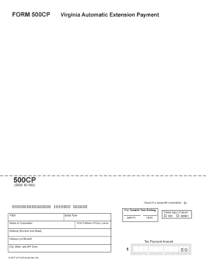 Virginia Corporate Income Tax Automatic Extension Voucher