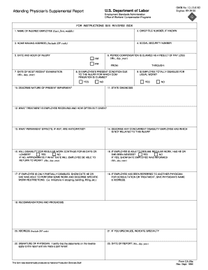 Attending Physician's Supplemental Report