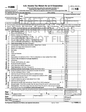 US Federal S Corporation Tax Return Form 1120S