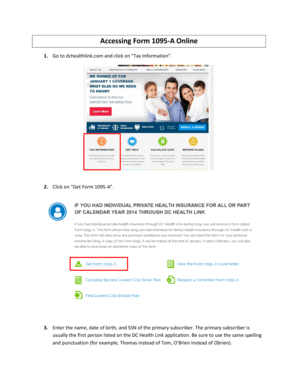 Form 1095-A Access Instructions