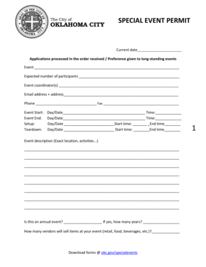 Special Event Permit