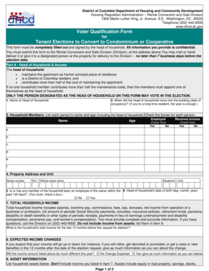 Tenant Election Voter Qualification Form