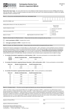 Oklahoma Public Employees Retirement System Participation Election Form