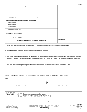 Request to Enter Default Judgment