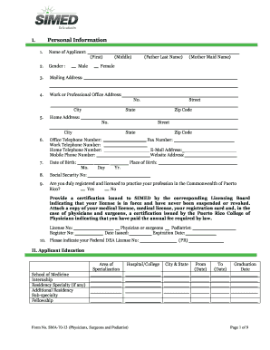 Physicians Professional Liability Insurance Application