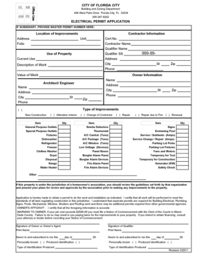 Electrical Permit Application