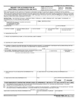 Request for Authorization of Service Contract