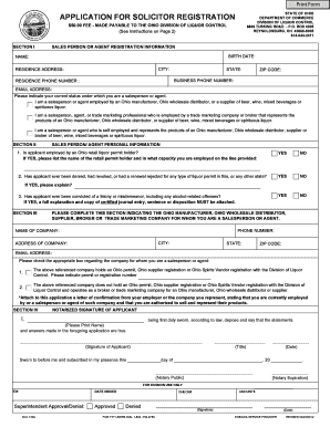 Ohio Solicitor Registration Application