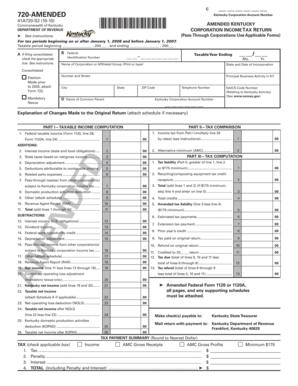 Kentucky Corporation Income Tax Return