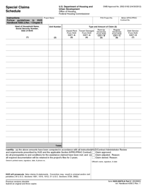 HUD Form 52670-A Part 2