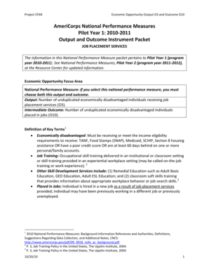 Job Placement Services Output and Outcome Log