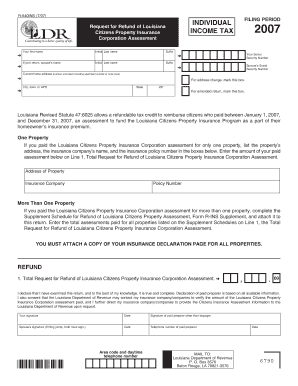 Louisiana Citizens Property Insurance Refund Form