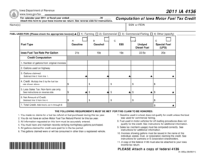 Iowa Motor Fuel Tax Credit Form 2011