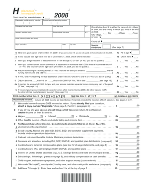Wisconsin Homestead Credit Form