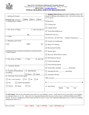 Initial Building Services Registration