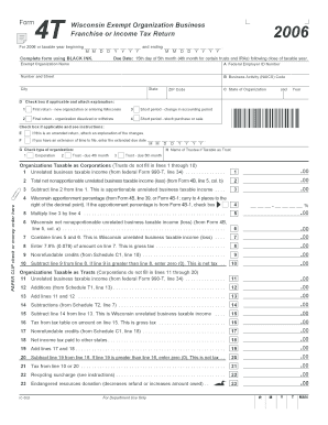 Wisconsin Exempt Organization Business Tax Return