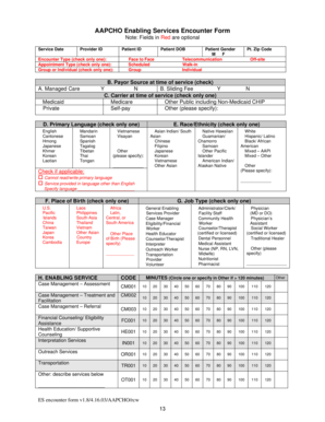 AAPCHO Enabling Services Encounter Form