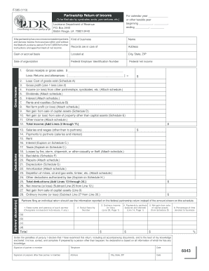 Louisiana Partnership Return of Income