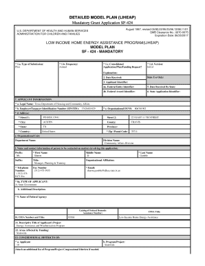 Low Income Home Energy Assistance Program (LIHEAP) Grant Application